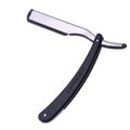 Fold razor with black handle and silver blade branded lordmance featuring razor length 14cm for men straight shaving