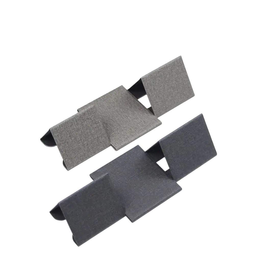 Gray textured metal foldable laptop stand with sleek modern design for 12 to 16 inch devices