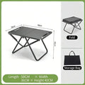 Black foldable camping table with sleek minimalist design and sturdy metal frame made in mainland china mainland china