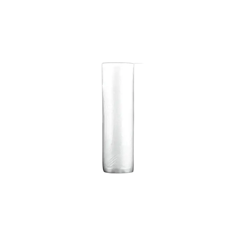 A translucent white plastic food vacuum sealer roll bag 15cm height and 500cm length for food vacuum storage