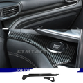 Ford Explorer carbon fiber interior trim kit 2020-2023 with sleek black woven texture and precise fit around engine start button