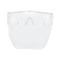Clear plastic full face safety glasses protective face shield with transparent curved visor and adjustable nose bridge