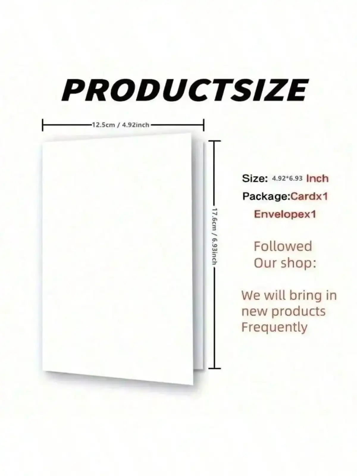 White rectangular cardstock funny mothers day card with envelope measuring 4.92 by 6.93 inches gift card