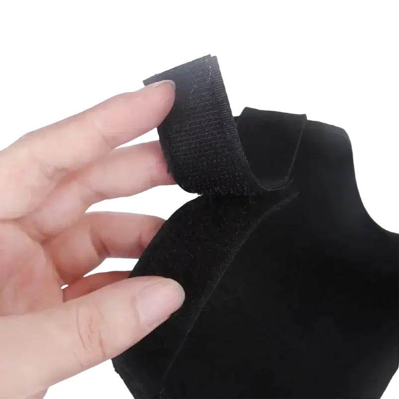Black velour fabric with hook-and-loop fastener strip for funny weapon dog halloween costume with adjustment 3-10cm