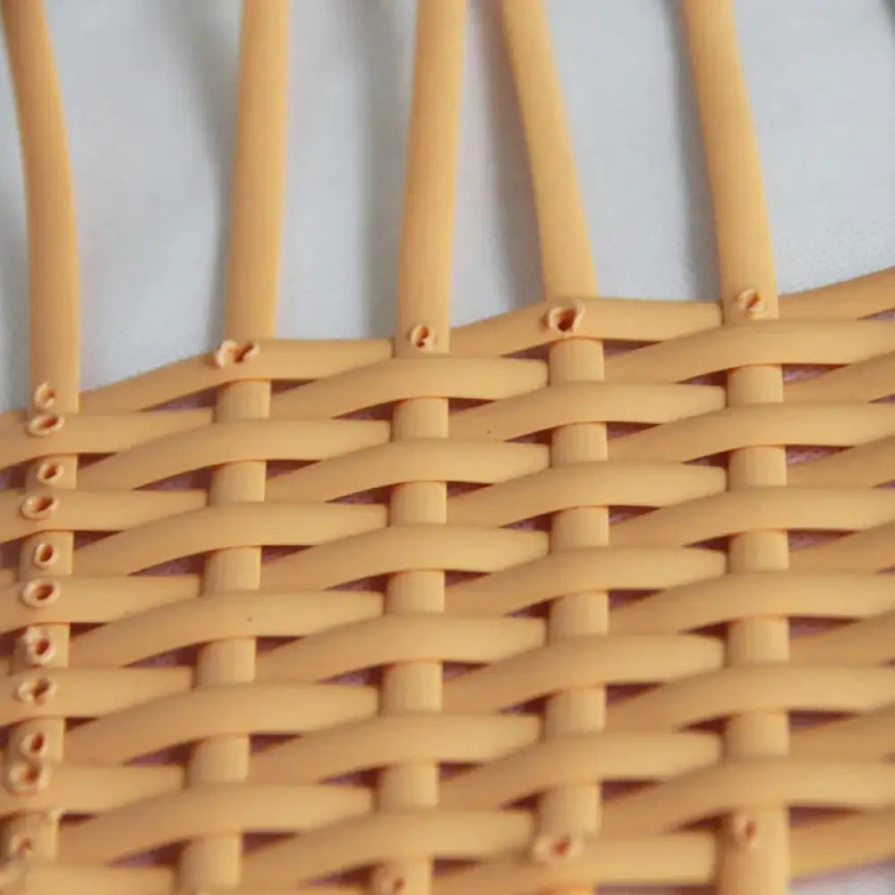 A light tan premium rattan wicker repair and decoration strip with a tight uniform woven pattern