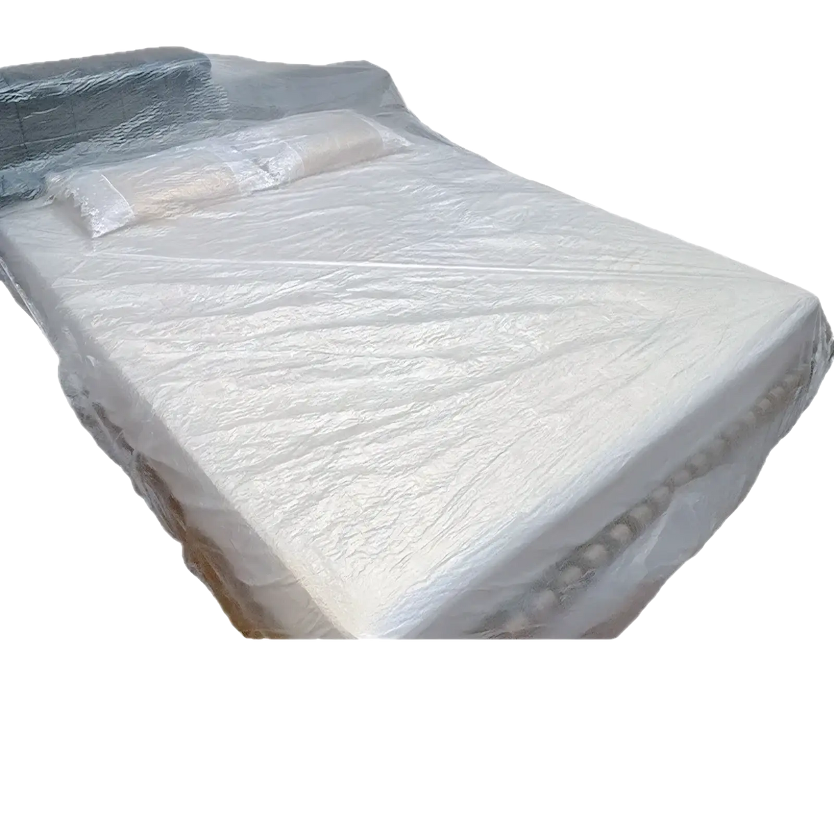 White plastic mattress cover transparent plastic protector film for furniture dust protection and durability