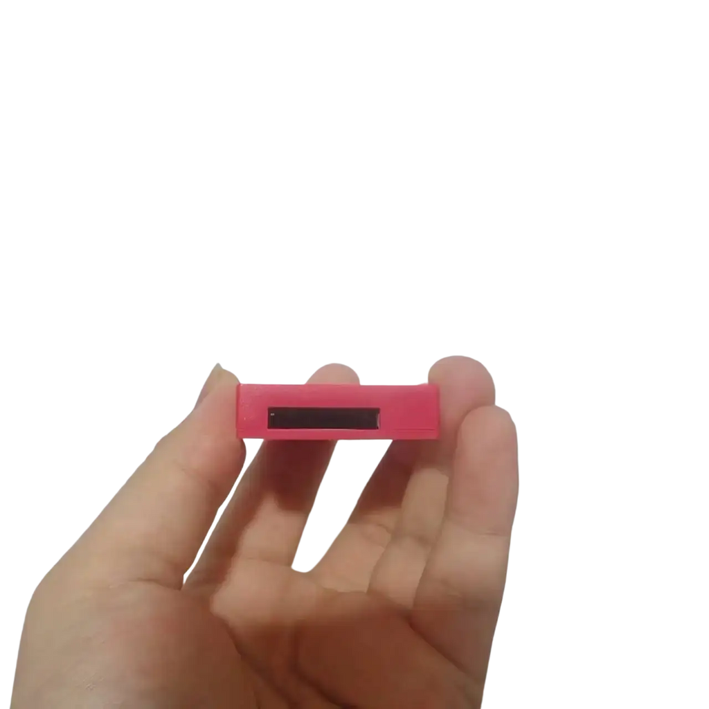 Pink rectangular usb flash drive with black slot on top for game card storage in accessory case v2