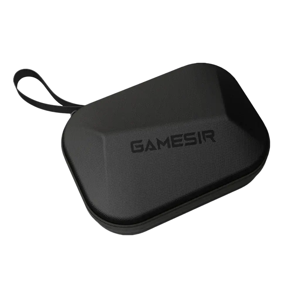 Black textured hard-shell carrying case with wrist strap and gamesir branding for Gamesir G7 magnetic faceplate kit