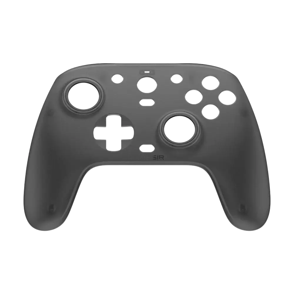 Black translucent silicone controller shell for nintendo switch pro in gamesir g7 magnetic faceplate and accessories kit
