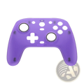 Purple translucent plastic controller shell with button and analog stick cutouts for gamesir g7 magnetic faceplate kit