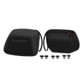 Black textured Gamesir G7 Pro carrying case with matching black and silver anti-friction rings for Xbox Series controller grip caps