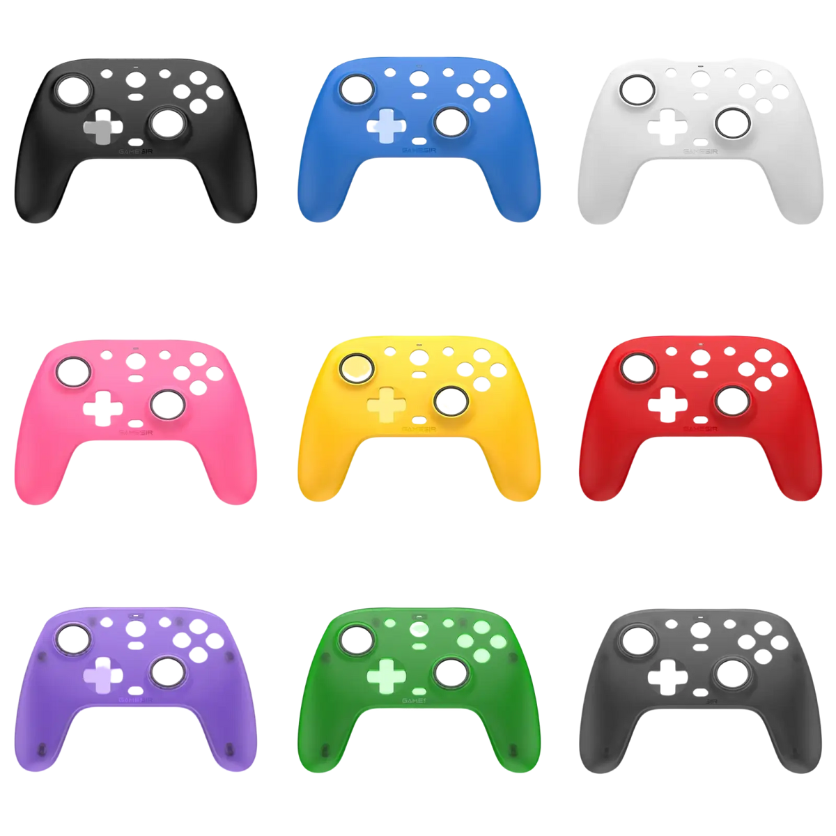 A collection of colorful translucent silicone anti-friction rings for gamesir g7 pro xbox series controller covers