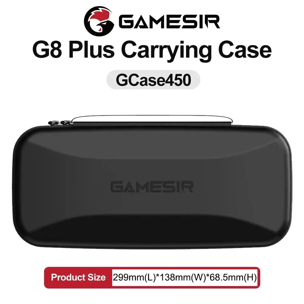 Black Gamesir G8 Plus carrying case with sleek hard-shell design and subtle embossed branding for protective travel use