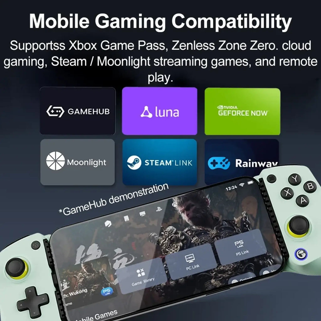 Gamesir X5 Lite mobile gaming controller for iOS and Android white and yellow with black buttons designed for mobile gaming