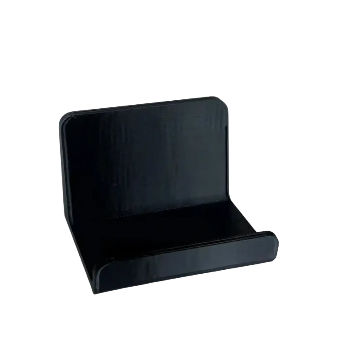 Black plastic game controller pegboard mount holder with sleek minimalist design for organized storage
