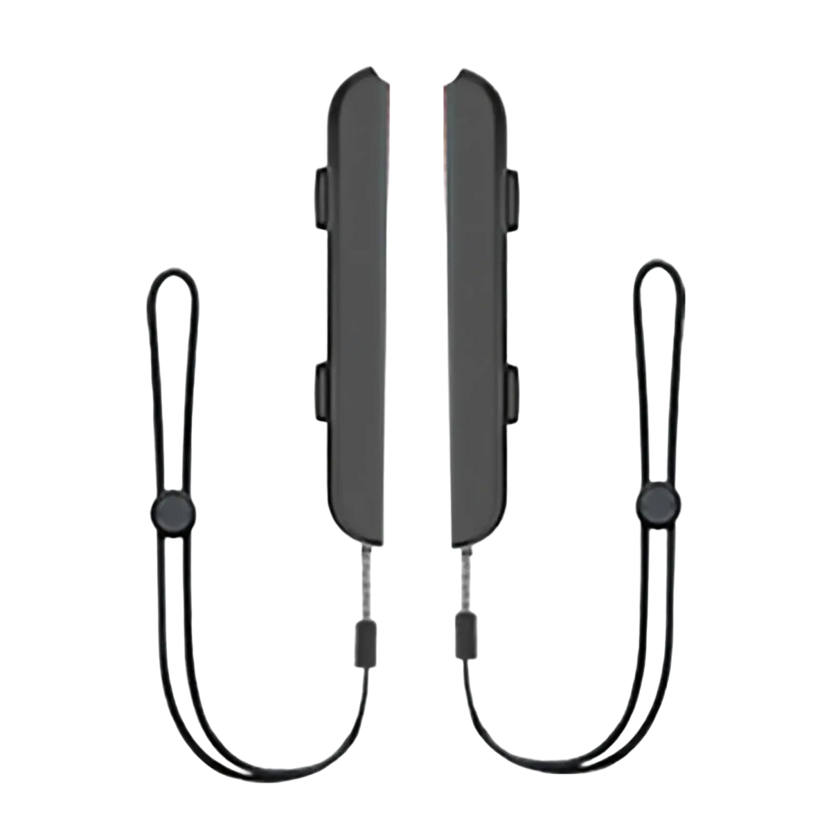 Black Gaminja Switch joy-con grip covers with attached wrist straps designed for secure Nintendo Switch gameplay
