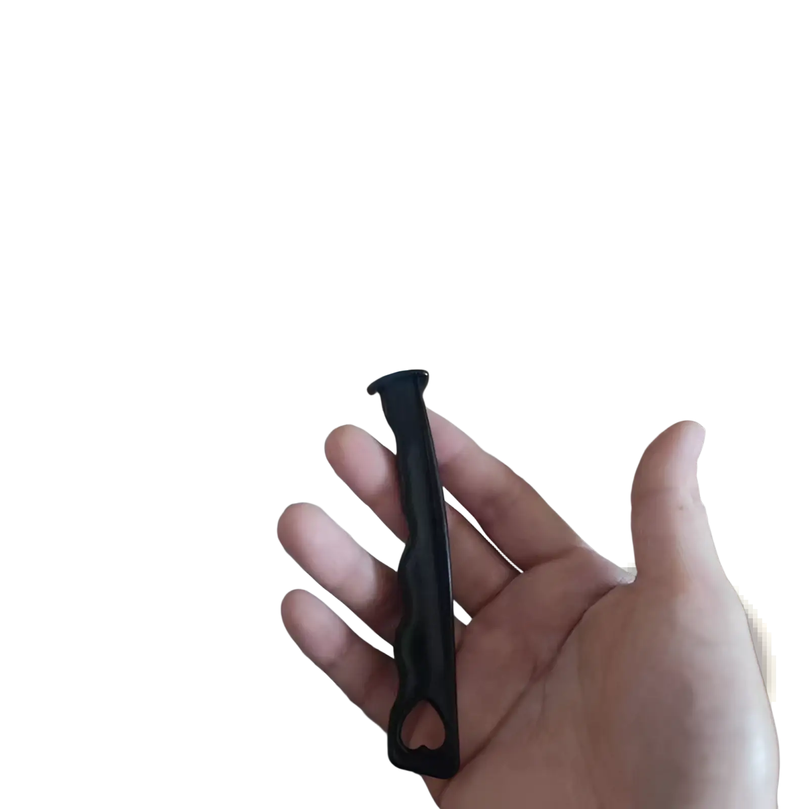 Black-handled plastic staple remover with white serrated blade included in gap cleaning brushes for tile and crevice 5pcs set