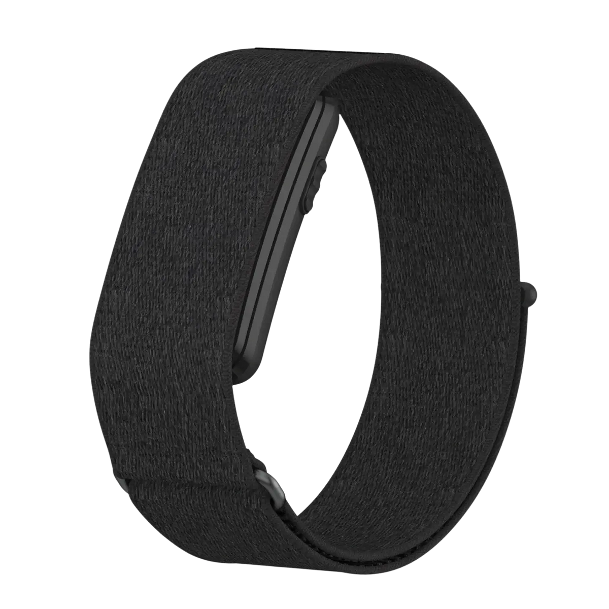 Black textured nylon strap for garmin 24mm fitness tracker with durable elastic material and secure fit