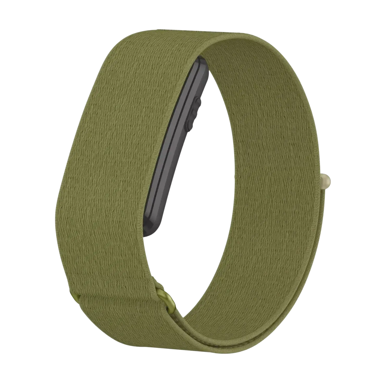 Olive green woven fabric band for fitbit charge 4 fitness tracker in garmin 24mm nylon watch band style