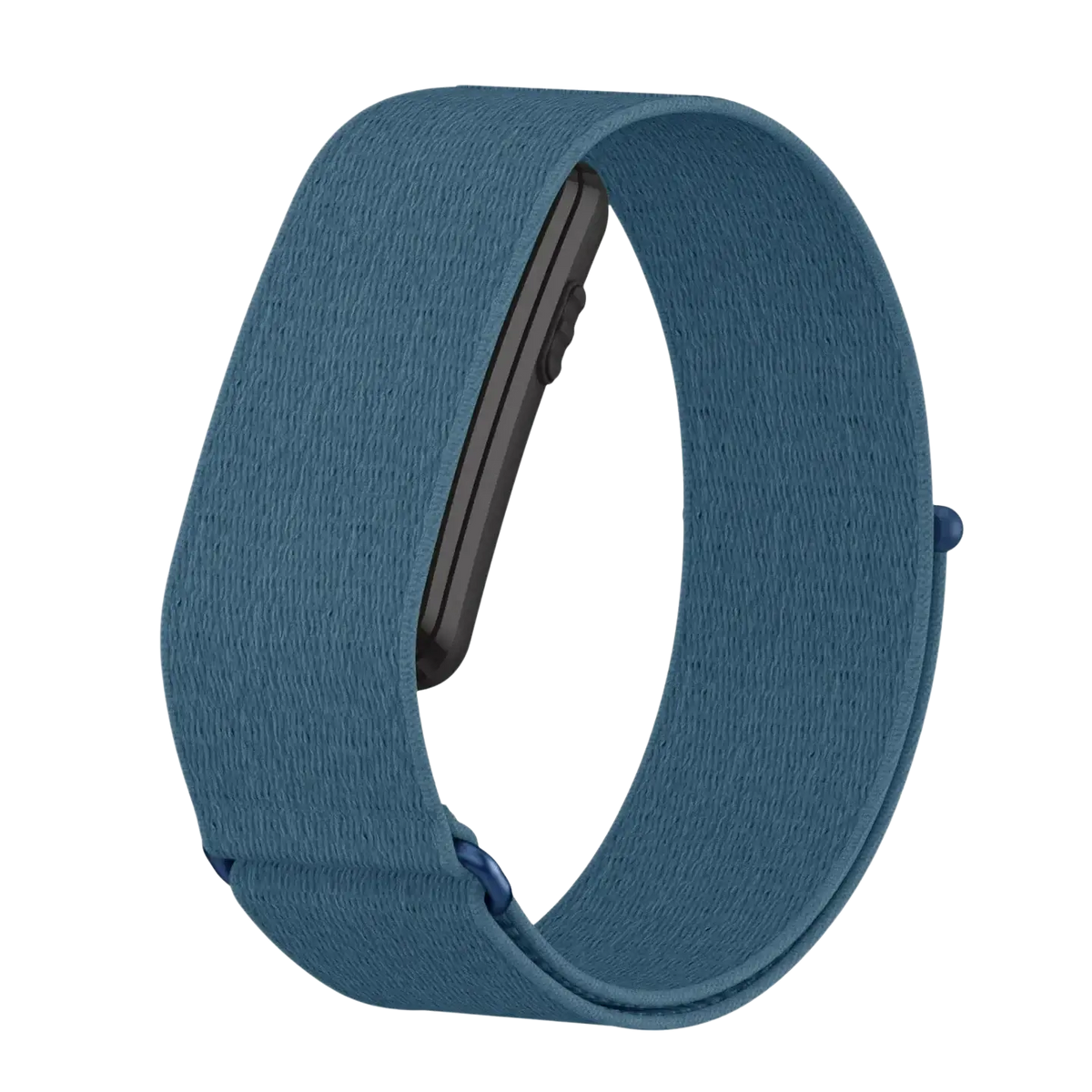 Blue textured nylon elastic strap for garmin 24mm watch band designed for fitbit charge 4 fitness tracker