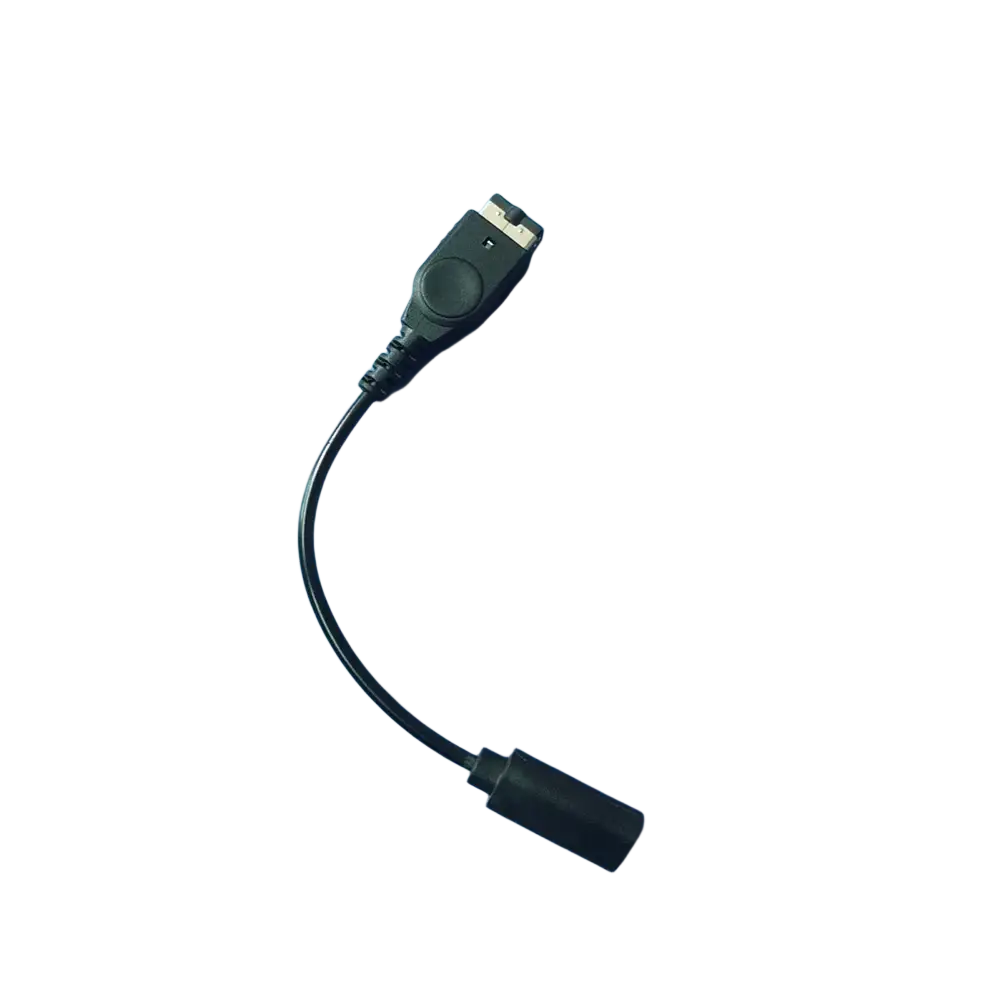 Black usb-to-usb adapter cable with curved design for gba sp gameboy usb charger and gameboy ds game console use