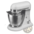 Geekchef 4.8qt electric stand mixer with stainless steel bowl and silver accents for versatile kitchen use