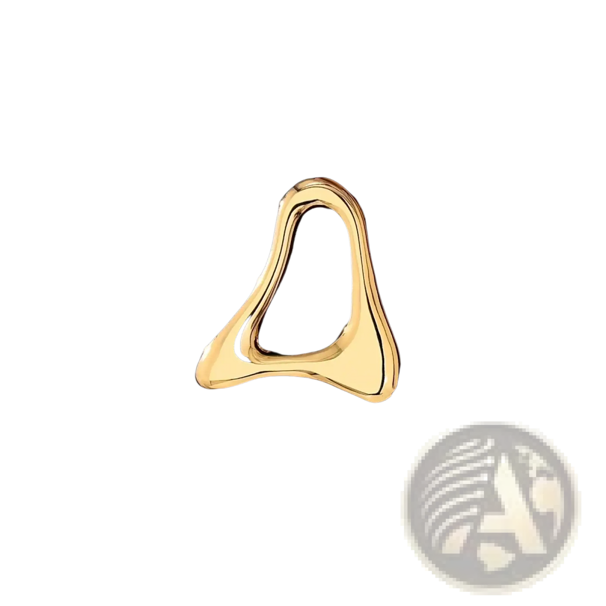 Geometric gold brooch with a sleek modern design in gold tone ideal for office wear and formal occasions