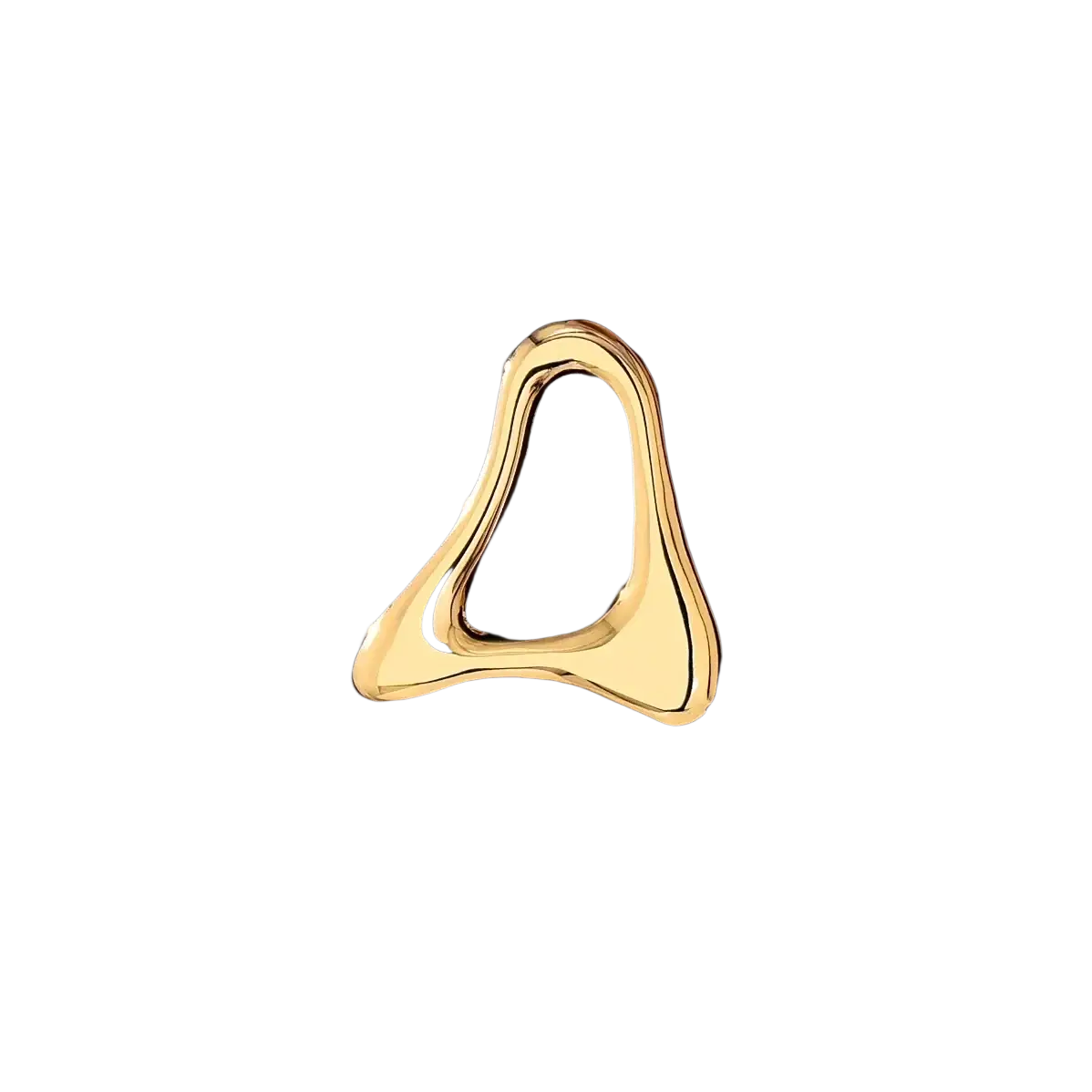 Geometric gold brooch with a sleek modern design in gold tone ideal for office wear and formal occasions