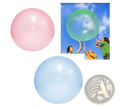Giant inflatable bubble ball made of translucent pink light blue and green stretchy tpr rubber material