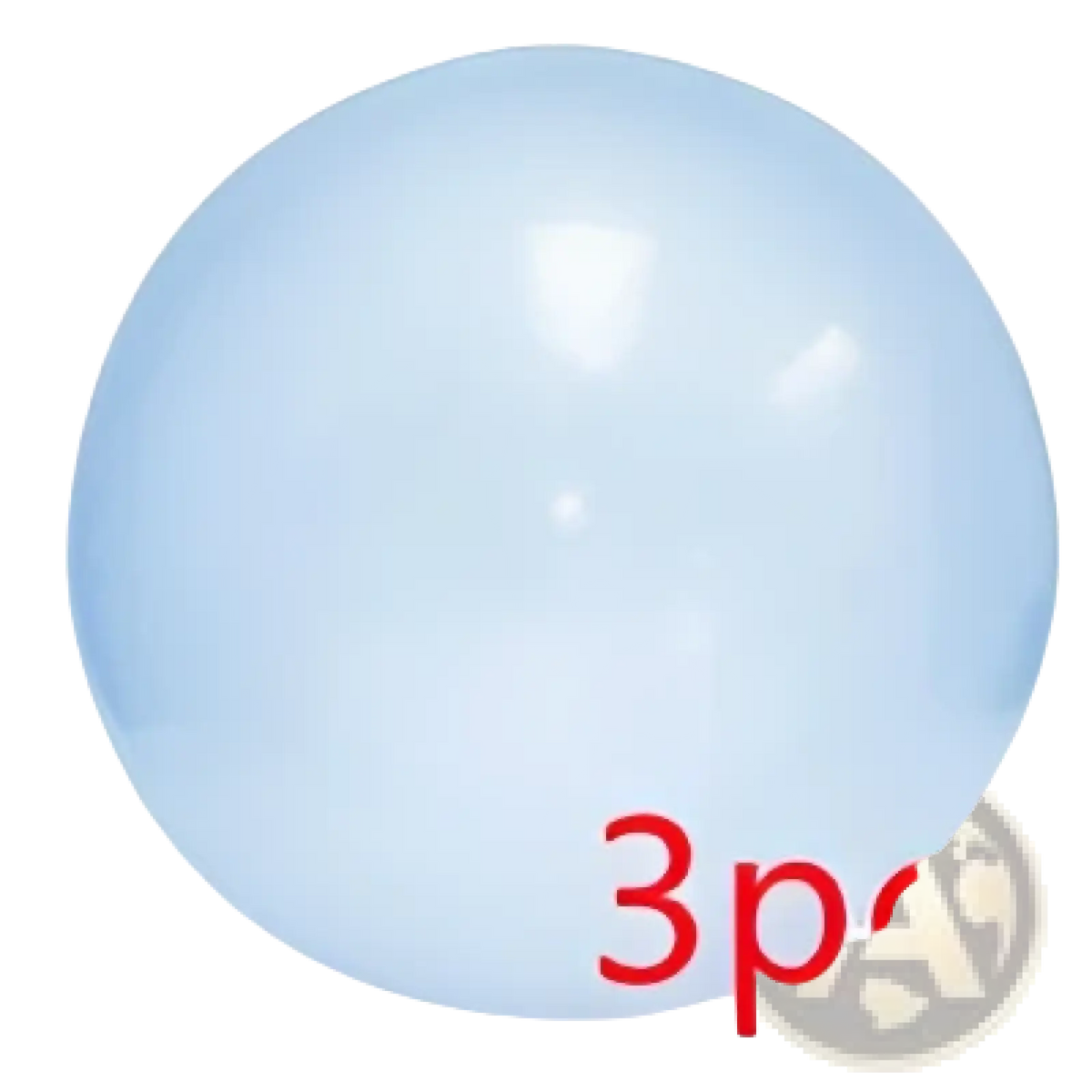 Translucent light blue bubble gum ball featured in a giant inflatable bubble ball TPR bouncy water balloon product