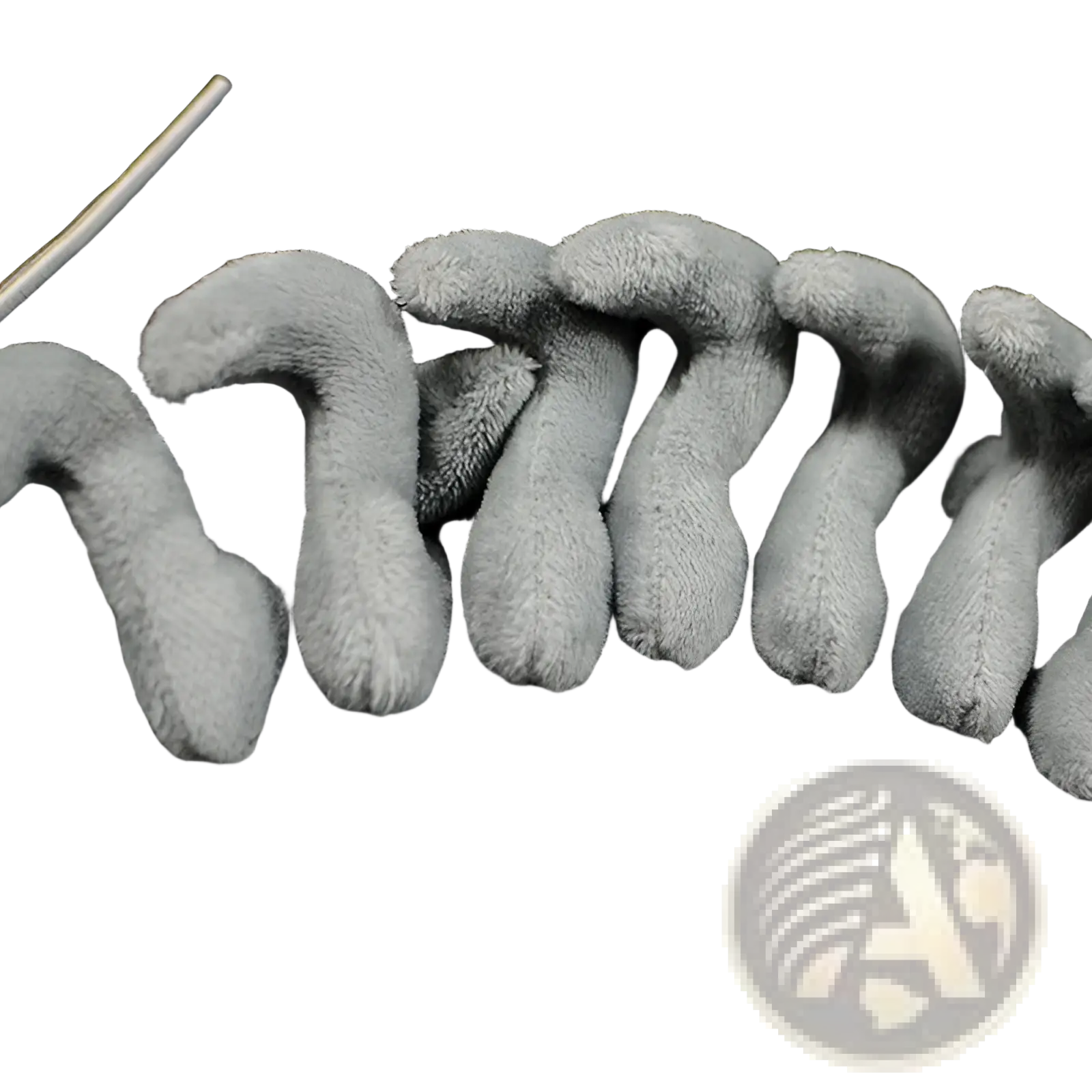 Giant isopod realistic gray crustacean plush toy with soft fuzzy texture and segmented body design