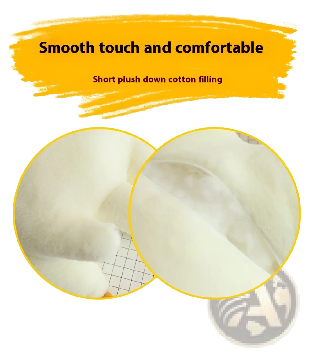 Giant white goose plush body pillow toy filled with soft, fluffy white short plush down cotton for comfort and support