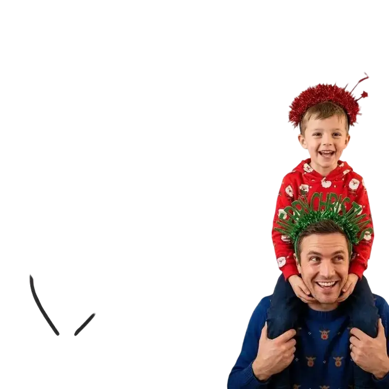 Colorful glittery plastic headband hair accessories with merry christmas 2023 decorations for family gatherings
