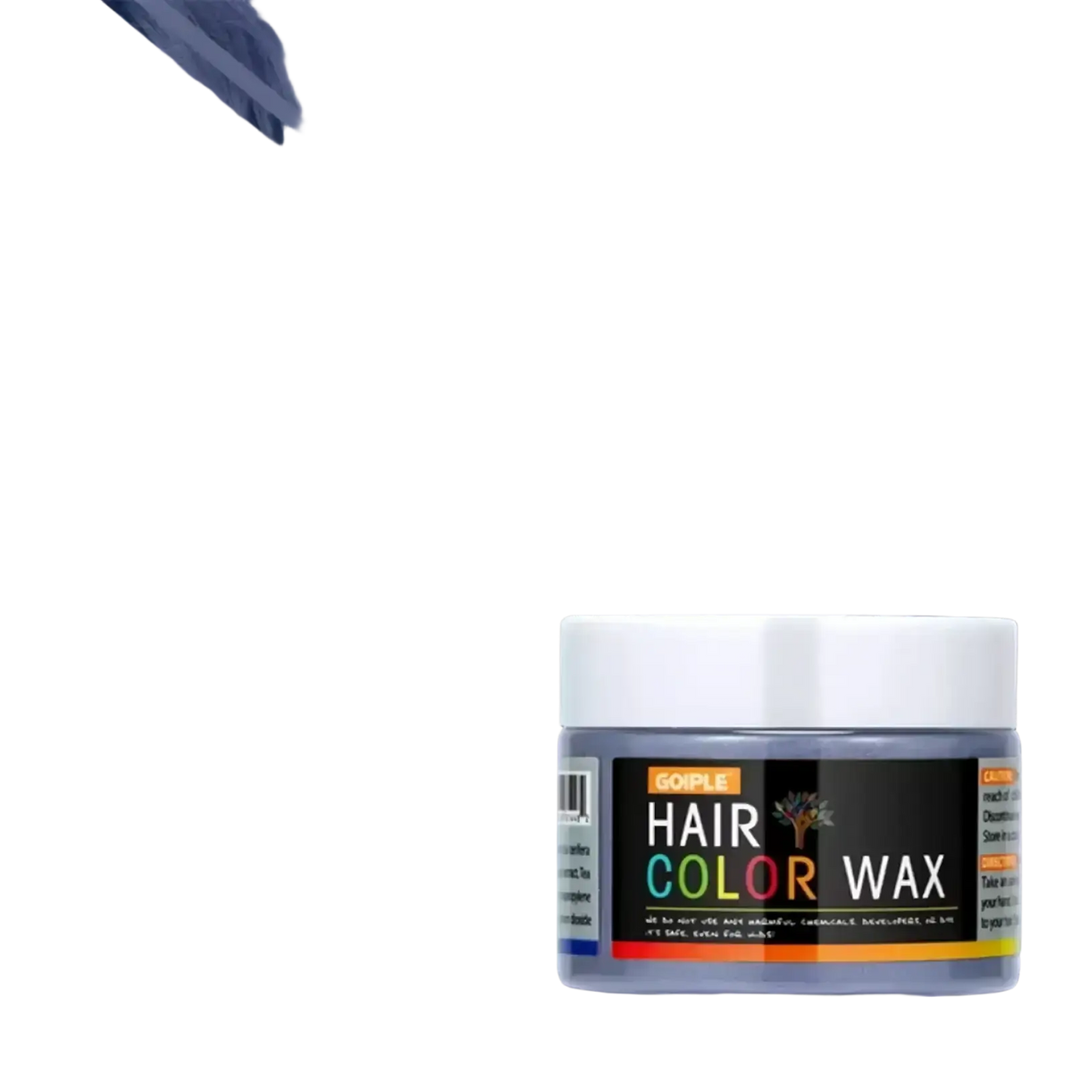 A jar of goiple magenta temporary hair color wax 40g with a white lid and dark gray color wax inside