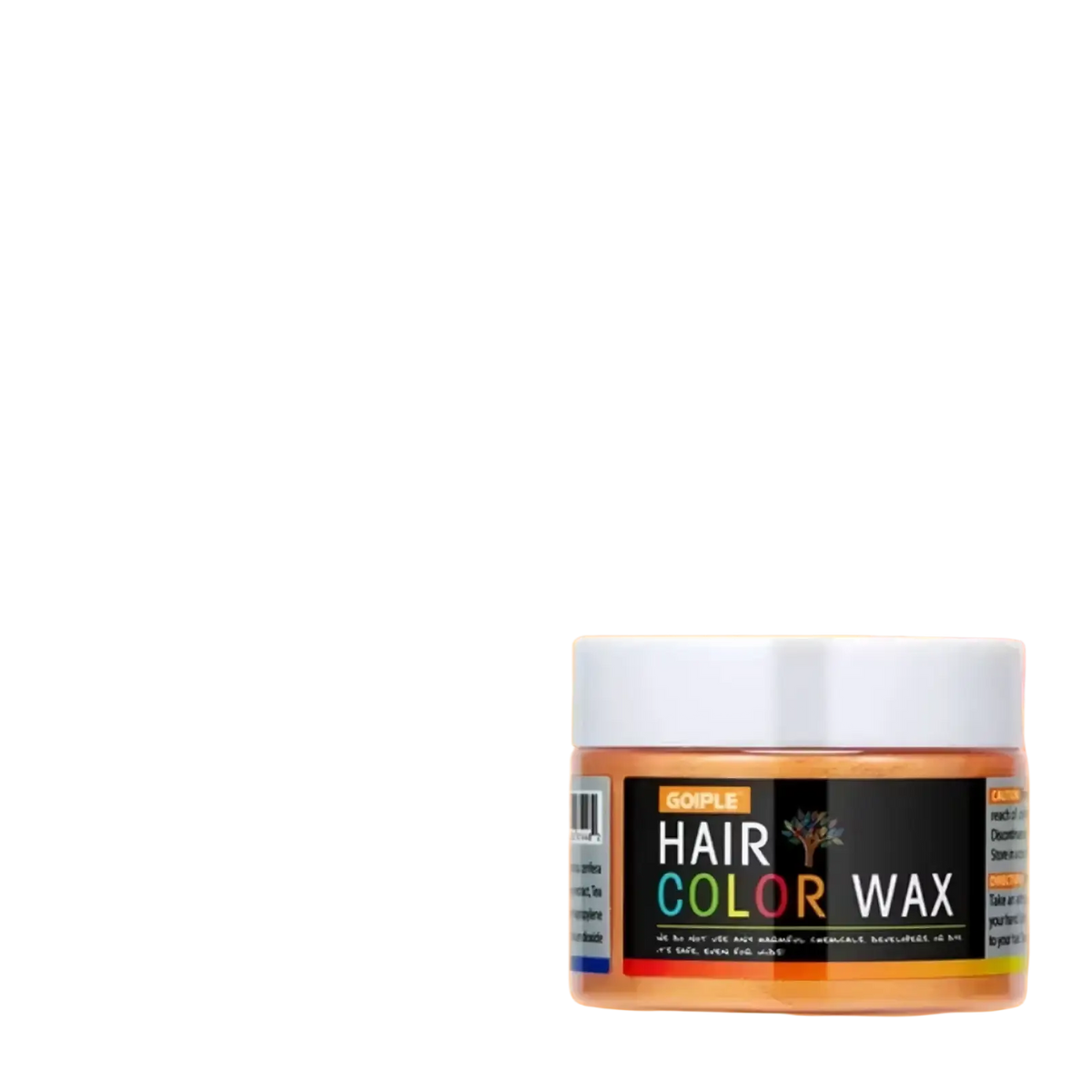 A jar of goiple magenta temporary hair color wax 40g in vibrant orange with a white lid and black label