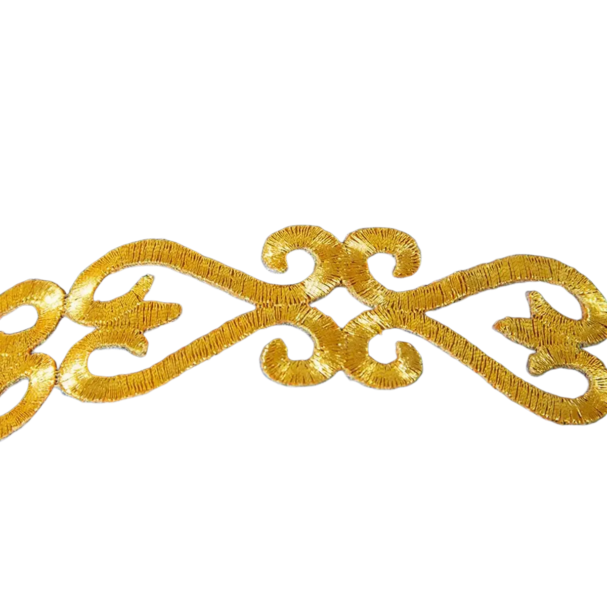 Gold embroidered muslim prayer hat featuring intricate swirling patterns on decorative trim for muslim prayer use