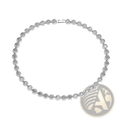 Silver tennis bracelet with continuous round sparkling stones set in a sleek polished band from gold plated cz jewelry set