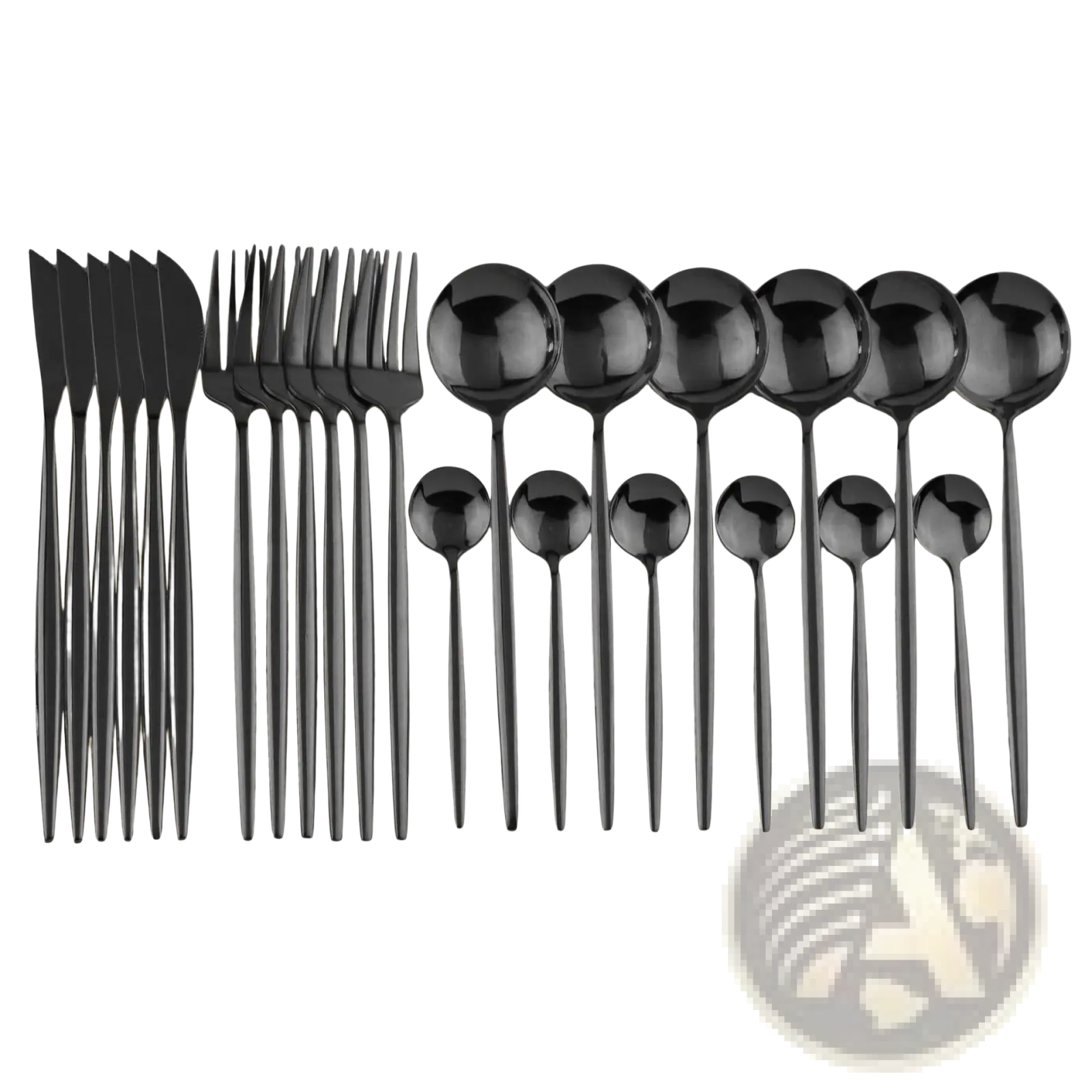 Black matte finished stainless steel cutlery set with sleek modern design in gold stainless steel pink two tone set