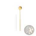 A sleek 20cm long gold stainless steel spoon with a minimalist design and smooth metallic finish