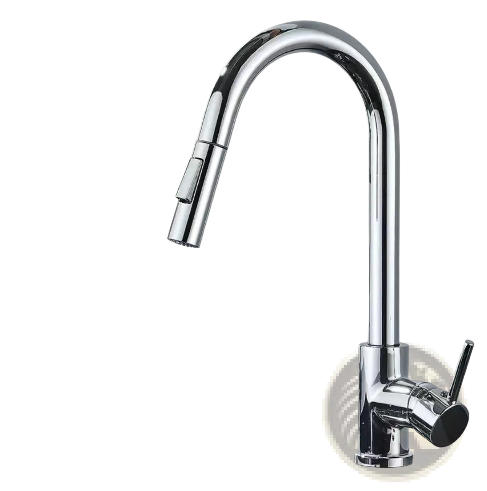 Golden smart touch pull out kitchen faucet with chrome finish, sleek arched spout, and single lever control