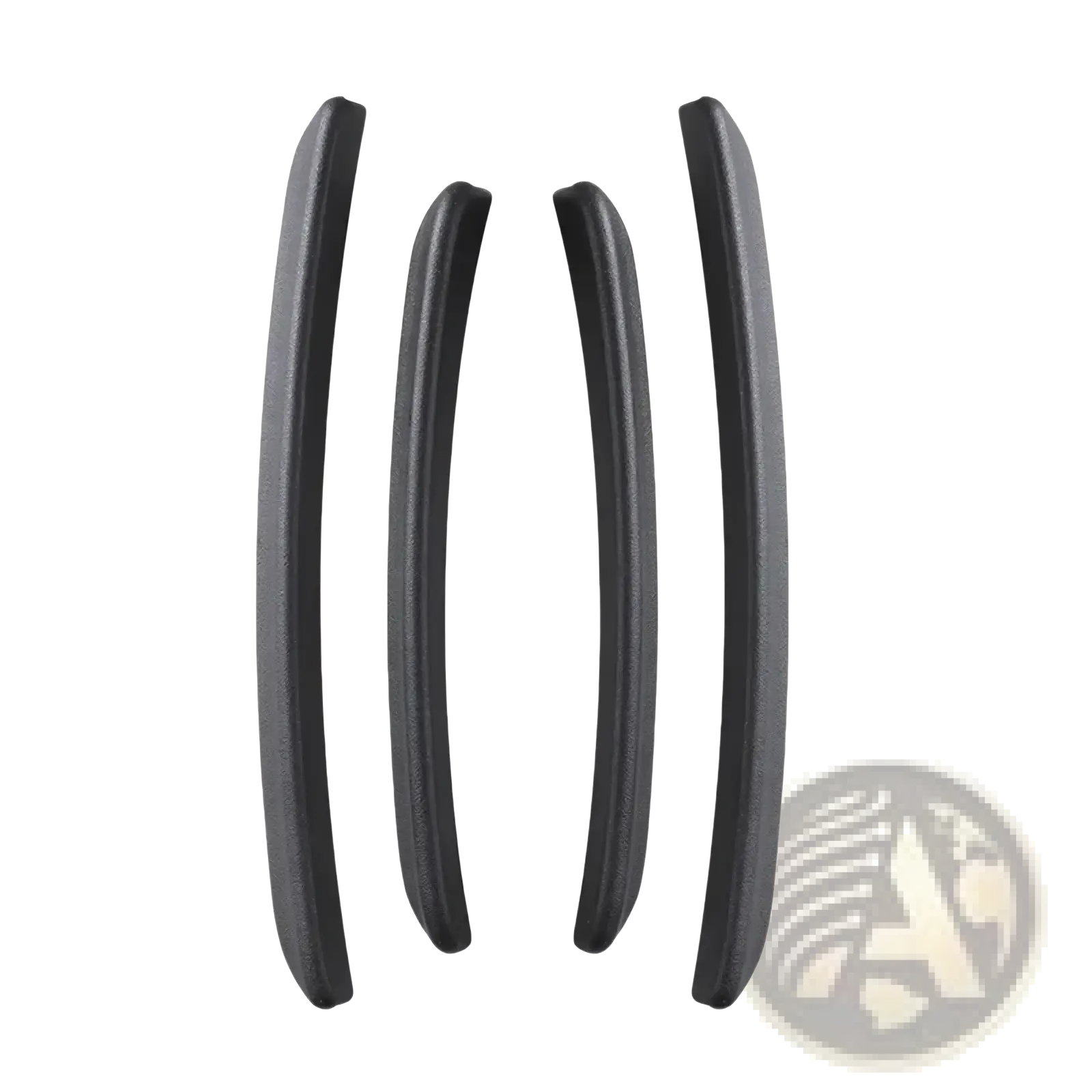 Black rubber door handle protectors designed for golf 8 fender flares mud flaps arch trim use