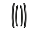 Black glossy finish gigglesport wheel eyebrow trim set four pieces for golf 8 fender flares mud flaps arch styling
