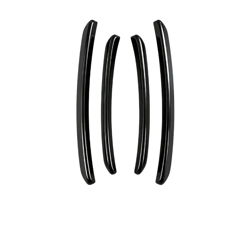 Black glossy finish gigglesport wheel eyebrow trim set four pieces for golf 8 fender flares mud flaps arch styling