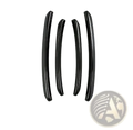 Black glossy finish gigglesport wheel eyebrow trim set four pieces for golf 8 fender flares mud flaps arch styling