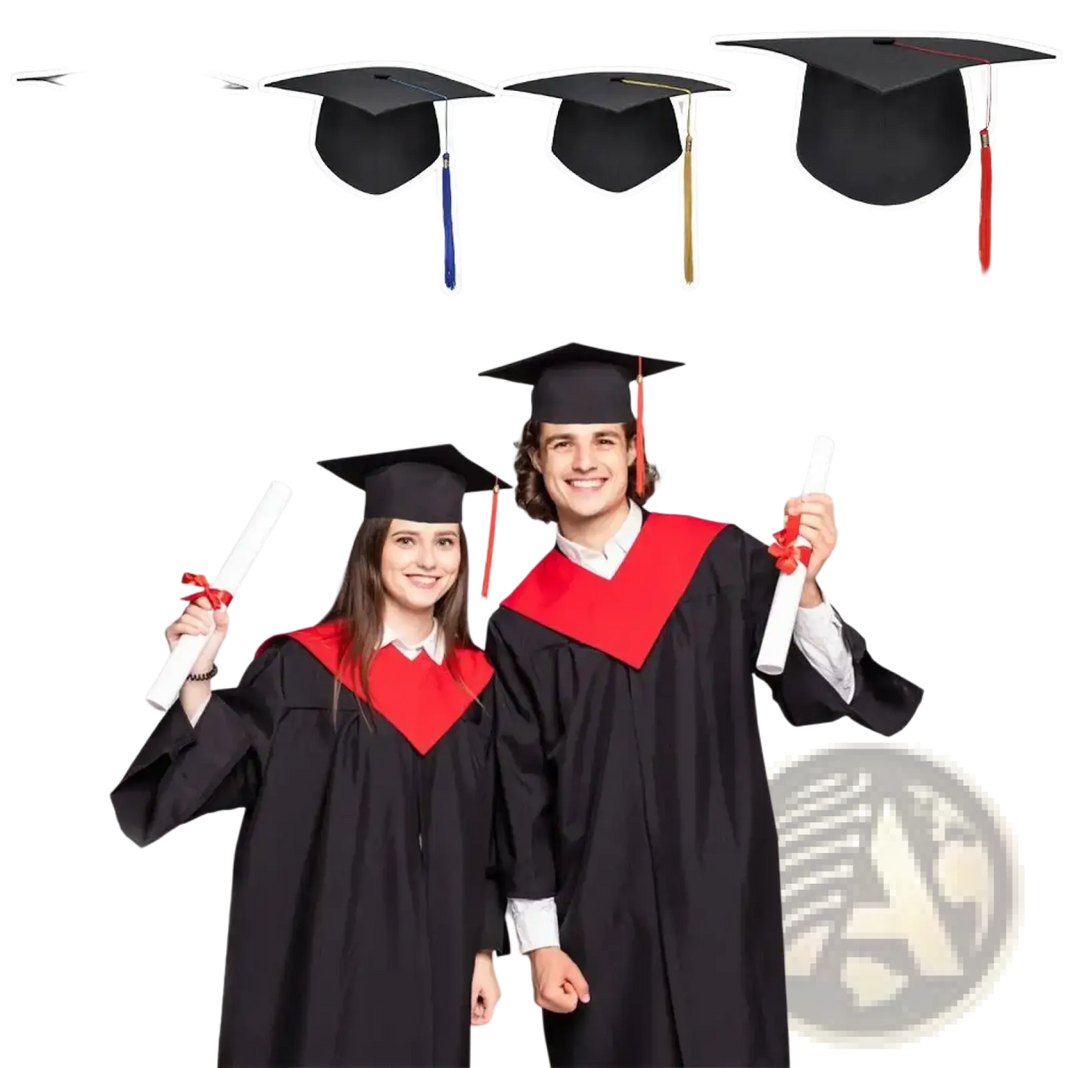 Black graduation cap with tassel and adjustable band designed for comfortable academic ceremonies use