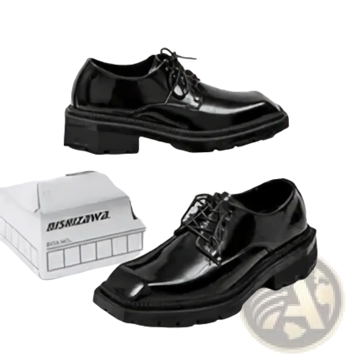 Black patent leather oxford shoes with thick soles from green sole leather casual shoes collection