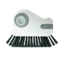Arbaglobal slim groove and window track cleaning brush with white and gray plastic body and black bristles
