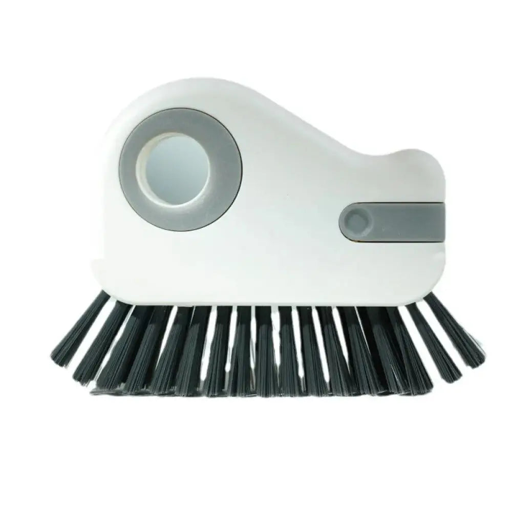 Arbaglobal slim groove and window track cleaning brush with white and gray plastic body and black bristles