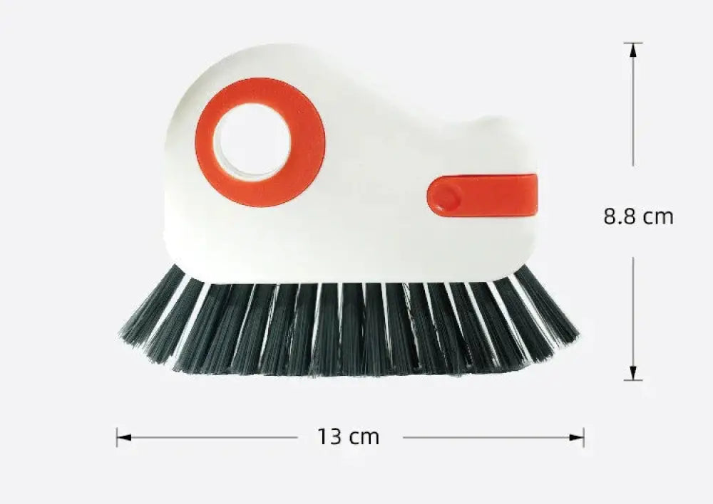 Arbaglobal slim groove and window track cleaning brush white and orange plastic with black bristles for detailed cleaning