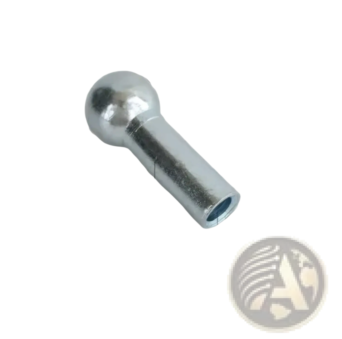 Silver metallic ball-shaped hitch pin with cylindrical shaft 34mm length 8.5mm diameter for gym cable replacement wire rope